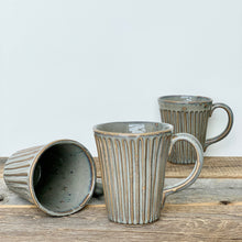 Load image into Gallery viewer, STRIPED MUG IN SLATE-16 OUNCES