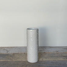 Load image into Gallery viewer, DOT CYLINDER VASE IN IVORY - SMALL