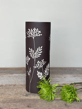 Load image into Gallery viewer, BOTANICAL SILHOUETTES LARGE CYLINDER VASE A