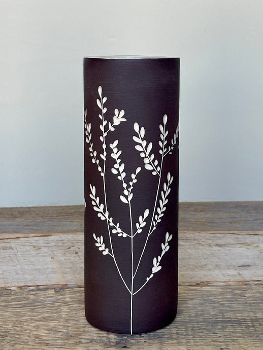 BOTANICAL SILHOUETTES SMALL CYLINDER VASE B