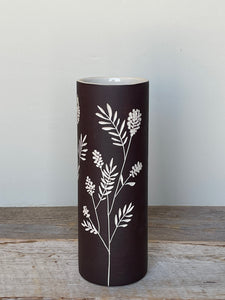 BOTANICAL SILHOUETTES SMALL CYLINDER VASE D
