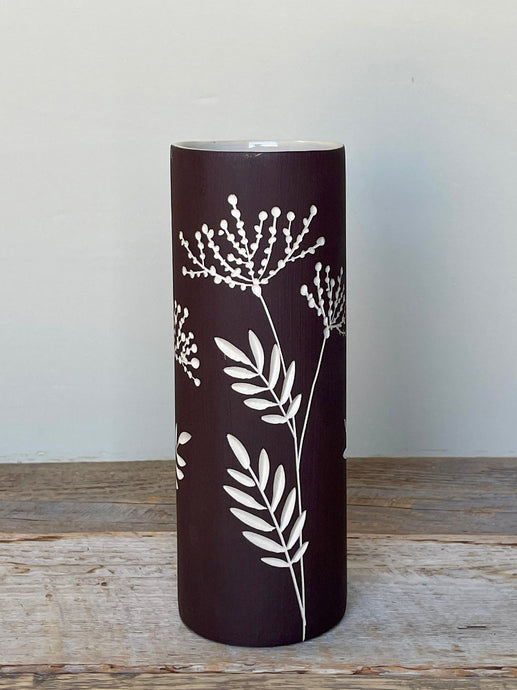 BOTANICAL SILHOUETTES SMALL CYLINDER VASE E