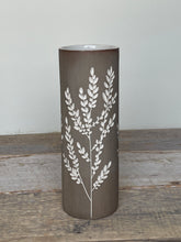 Load image into Gallery viewer, BOTANICAL SILHOUETTES SMALL CYLINDER VASE IN TOAST - A