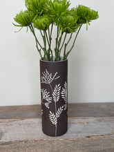 Load image into Gallery viewer, BOTANICAL SILHOUETTES LARGE CYLINDER VASE B