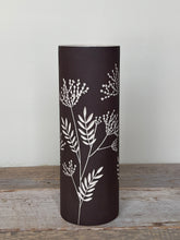 Load image into Gallery viewer, BOTANICAL SILHOUETTES LARGE CYLINDER VASE B