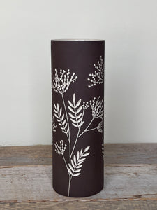 BOTANICAL SILHOUETTES LARGE CYLINDER VASE B