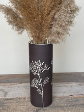Load image into Gallery viewer, BOTANICAL SILHOUETTES LARGE CYLINDER VASE C