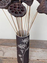 Load image into Gallery viewer, BOTANICAL SILHOUETTES LARGE CYLINDER VASE C