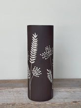 Load image into Gallery viewer, BOTANICAL SILHOUETTES LARGE CYLINDER VASE D