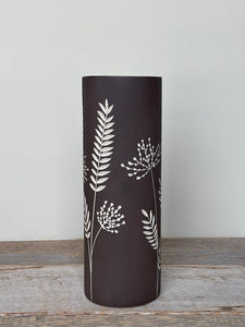 BOTANICAL SILHOUETTES LARGE CYLINDER VASE D