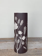 Load image into Gallery viewer, BOTANICAL SILHOUETTES LARGE CYLINDER VASE E