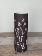 Load image into Gallery viewer, BOTANICAL SILHOUETTES LARGE CYLINDER VASE F