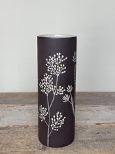 Load image into Gallery viewer, BOTANICAL SILHOUETTES LARGE CYLINDER VASE F