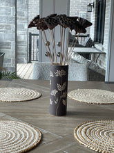 Load image into Gallery viewer, BOTANICAL SILHOUETTES LARGE CYLINDER VASE A