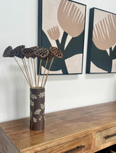Load image into Gallery viewer, BOTANICAL SILHOUETTES LARGE CYLINDER VASE A