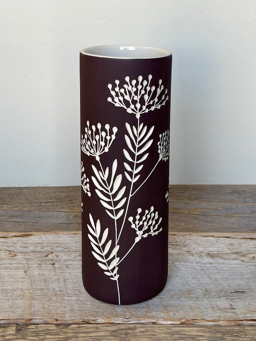 BOTANICAL SILHOUETTES SMALL CYLINDER VASE A