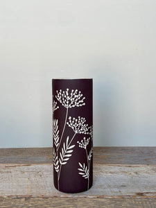 BOTANICAL SILHOUETTES SMALL CYLINDER VASE A