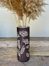 Load image into Gallery viewer, BOTANICAL SILHOUETTES SMALL CYLINDER VASE A