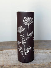 Load image into Gallery viewer, BOTANICAL SILHOUETTES SMALL CYLINDER VASE F