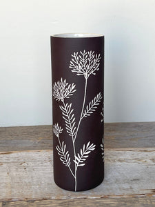 BOTANICAL SILHOUETTES SMALL CYLINDER VASE F