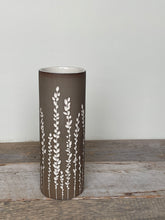 Load image into Gallery viewer, BOTANICAL SILHOUETTES SMALL CYLINDER VASE IN TOAST - B