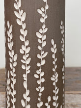 Load image into Gallery viewer, BOTANICAL SILHOUETTES SMALL CYLINDER VASE IN TOAST - B