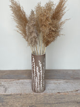 Load image into Gallery viewer, BOTANICAL SILHOUETTES SMALL CYLINDER VASE IN TOAST - B