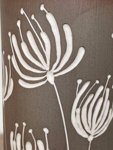 BOTANICAL SILHOUETTES SMALL CYLINDER VASE IN TOAST - C