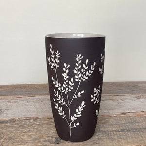 BOTANICAL SILHOUETTES WIDE VASE A