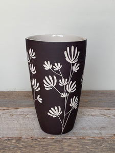 BOTANICAL SILHOUETTES WIDE VASE C
