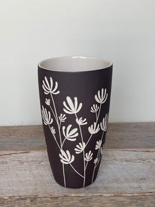 BOTANICAL SILHOUETTES WIDE VASE C