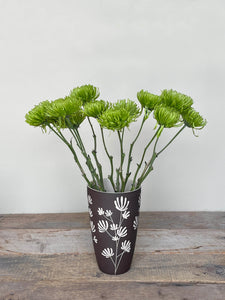 BOTANICAL SILHOUETTES WIDE VASE C