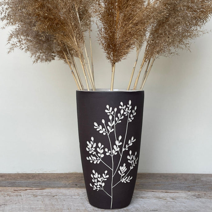 BOTANICAL SILHOUETTES WIDE VASE A