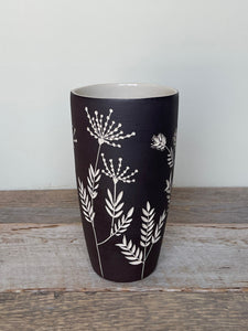 BOTANICAL SILHOUETTES WIDE VASE B