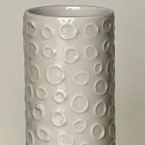 CIRCLE CYLINDER VASE IN IVORY-SMALL