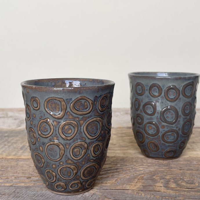 CIRCLE WINE CUPS IN SLATE (SET OF 2)