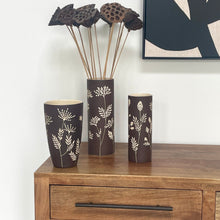 Load image into Gallery viewer, BOTANICAL SILHOUETTES WIDE VASE B
