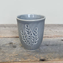 Load image into Gallery viewer, MISTY GREY WINE CUPS WITH CARVED BRANCHES (SET OF 4)