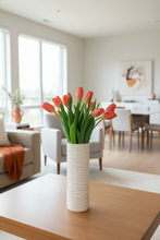 Load image into Gallery viewer, WAVE CYLINDER VASE IN IVORY