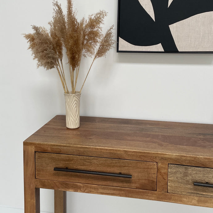 WOODGRAIN TINA VASE IN IVORY
