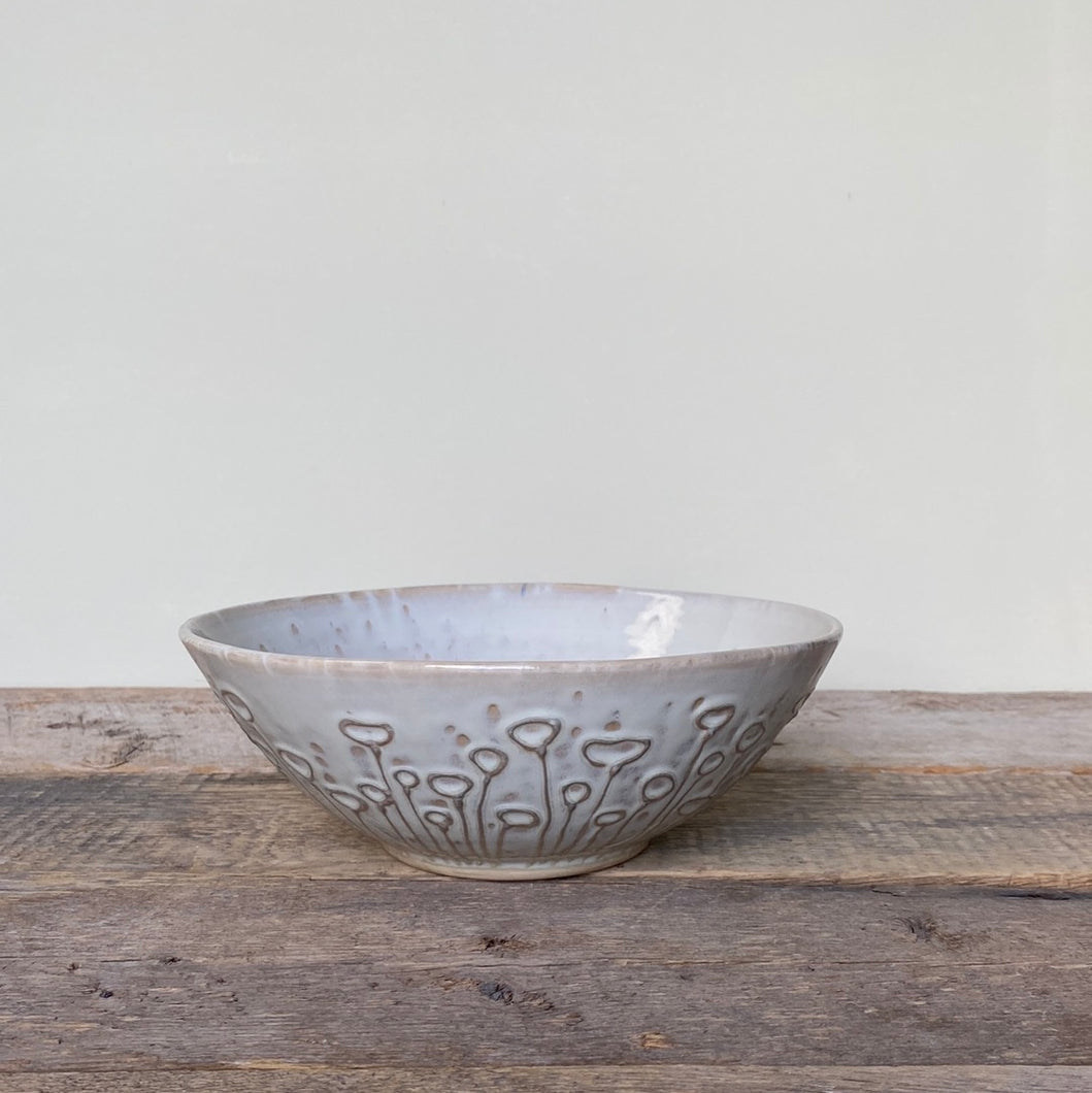LINDA BOWL IN OATMEAL WITH POPPIES