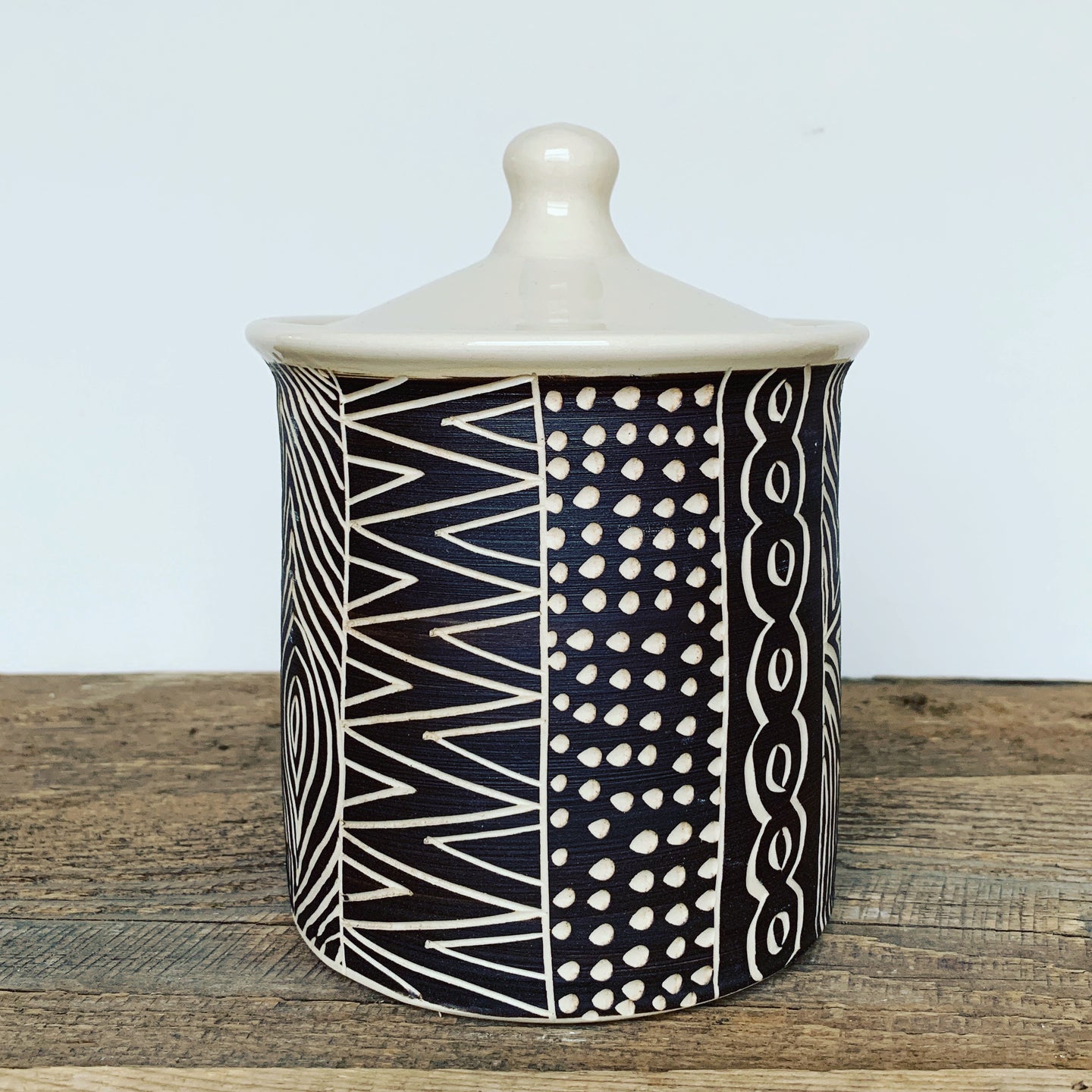 AFRICA MODERN MUD CLOTH CANISTER (7