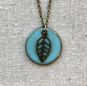 TURQUOISE LEAF NECKLACE