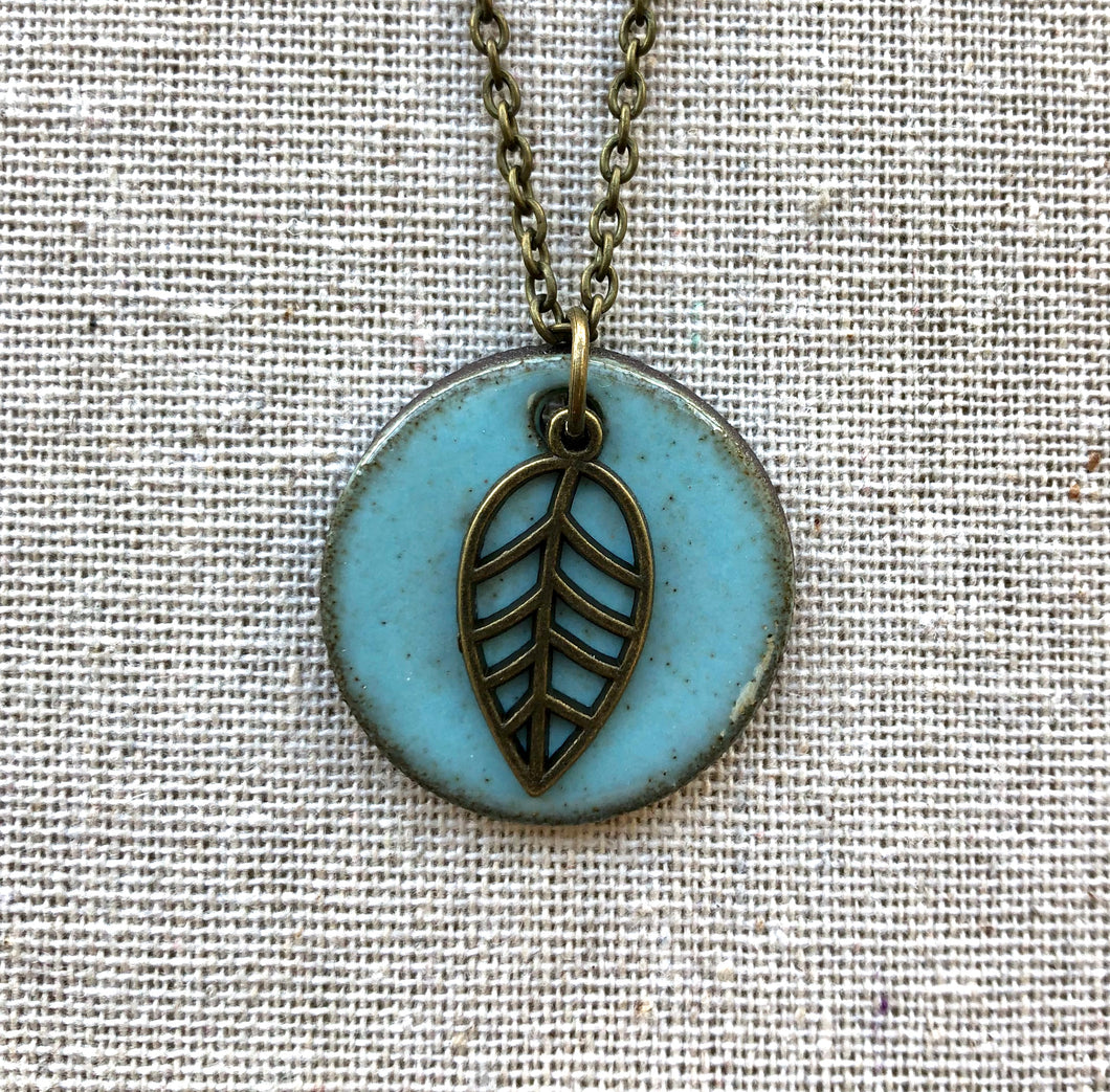 TURQUOISE LEAF NECKLACE