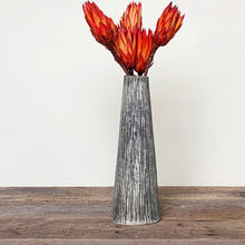 Load image into Gallery viewer, CHARRED LINEN TAPER VASE B