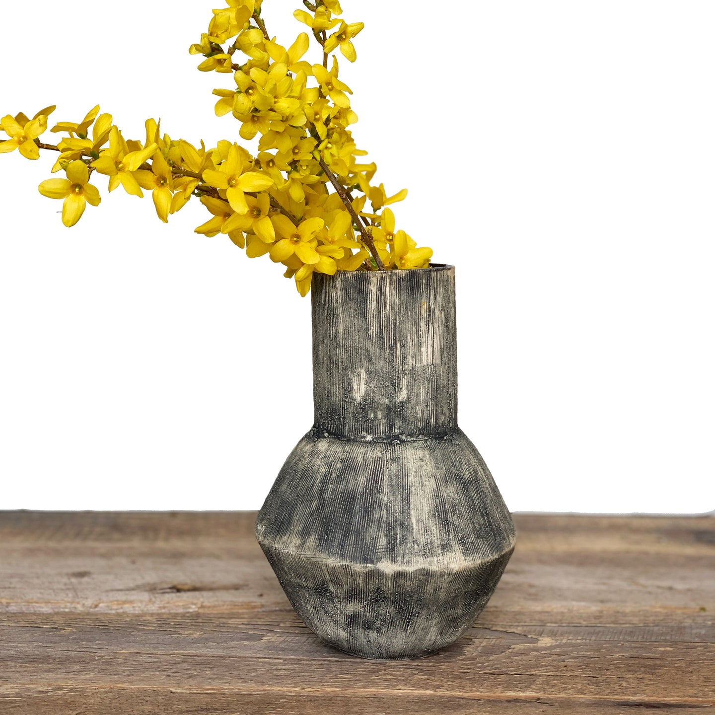 CHARRED LINEN CALIA VASE - C