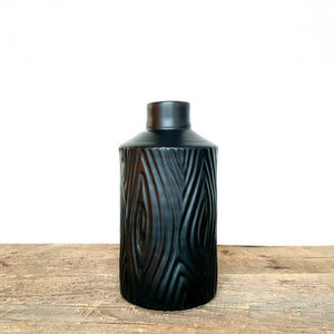 COAL CORY VASE IN WOOD GRAIN