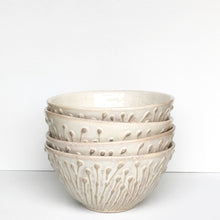 Load image into Gallery viewer, EVERYDAY BOWL IN OATMEAL WITH PUSSY WILLOWS (SET OF 2) MEDIUM