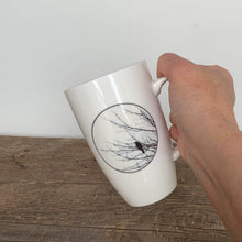 Load image into Gallery viewer, WHITE TALL IMAGE MUG WITH BIRD