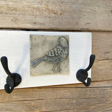 Load image into Gallery viewer, COAT RACK 19&quot; WITH DRAGON FLY, FLOWERS &amp; BIRD